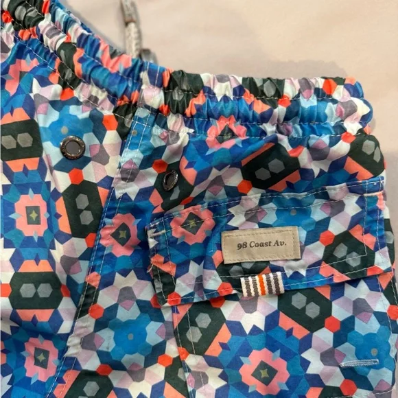 Colorful Geometric Kids Swim Trunks - Picture 4 of 5